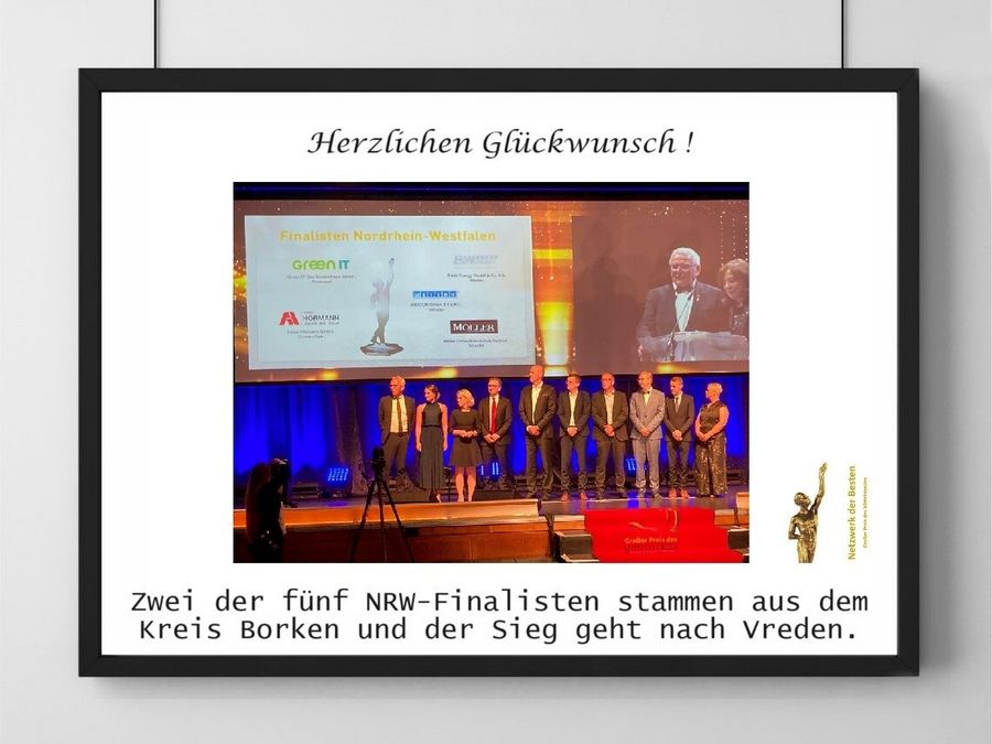 2 von 5 Finalisten beim Mittelstandspreis NRW aus dem Kreis Borken ! 2 von 5 Finalisten beim Mittelstandspreis NRW aus dem Kreis Borken !